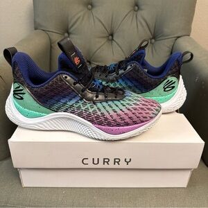 Under Armour Curry Flow Low Northern Lights Shoes Size Men 9.5 / Women 11